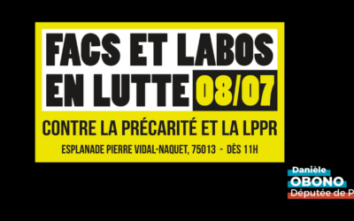 Manifestation – Rassemblement des facs et labos en lutte : stop LPPR !