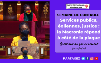 Séance – Semaine de contrôle : services publics, éoliennes, justice
