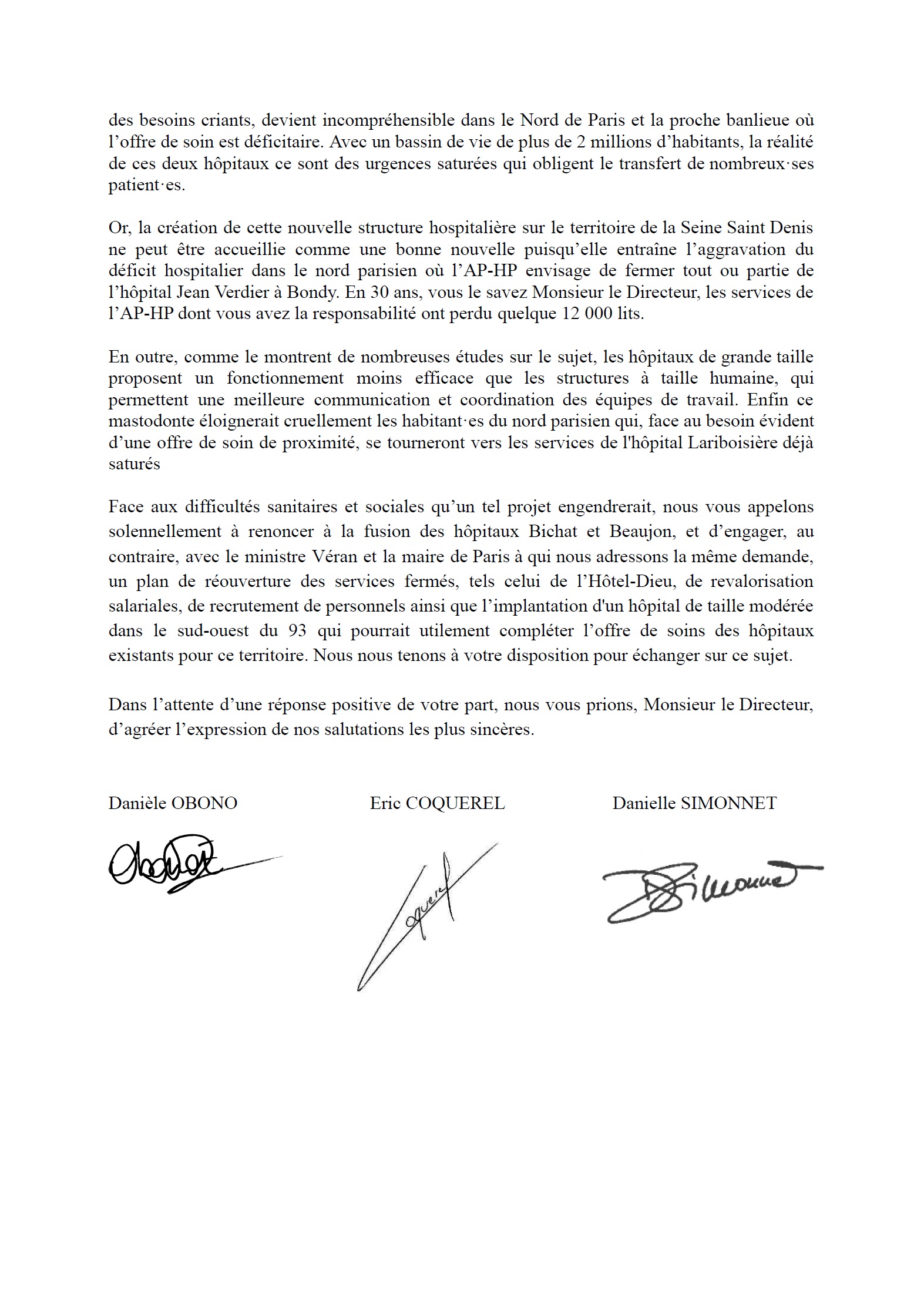 210407 Courrier Hirsch Bichat Beaujon verso