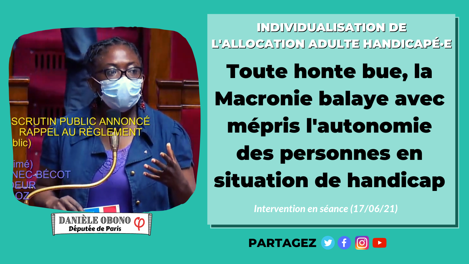 Séance La Macronie refuse l'individualisation de l'AAH