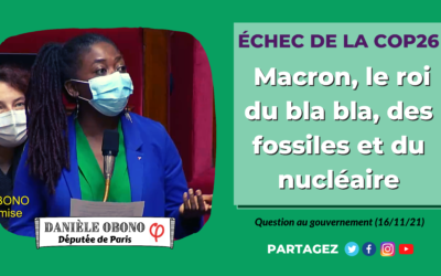 Échec de la COP 26 : Macron roi du blabla du fossile et du nucléaire