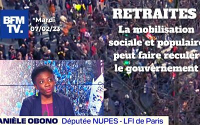 Media – Retraites : la mobilisation peut faire reculer Macron (BFM TV, 07/02/23)